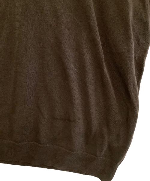 Whim Gazette（ウィムガゼット）Whim Gazette (ウィムガゼット) 薄手ニット　GEMINI　25SS ブラウン サイズ:freeの古着・服飾アイテム