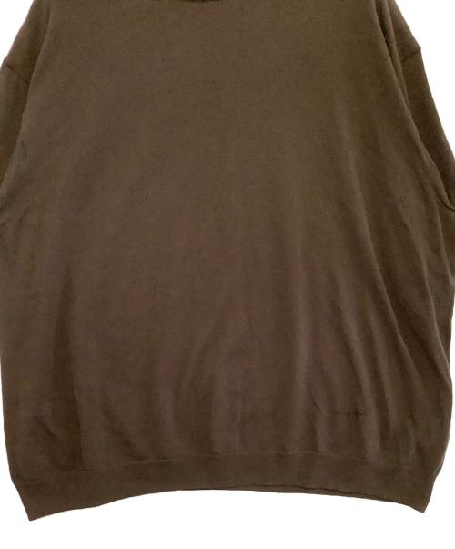 Whim Gazette（ウィムガゼット）Whim Gazette (ウィムガゼット) 薄手ニット　GEMINI　25SS ブラウン サイズ:freeの古着・服飾アイテム