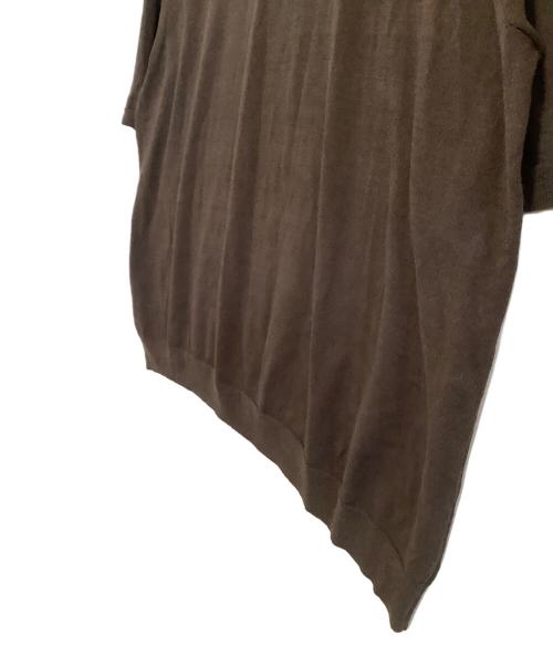 Whim Gazette（ウィムガゼット）Whim Gazette (ウィムガゼット) 薄手ニット　GEMINI　25SS ブラウン サイズ:freeの古着・服飾アイテム