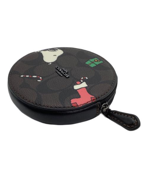 COACH（コーチ）COACH (コーチ) PEANUTS (ピーナッツ) コインケース シグネチャー ブラウンの古着・服飾アイテム