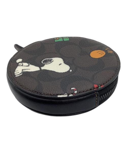 COACH（コーチ）COACH (コーチ) PEANUTS (ピーナッツ) コインケース シグネチャー ブラウンの古着・服飾アイテム