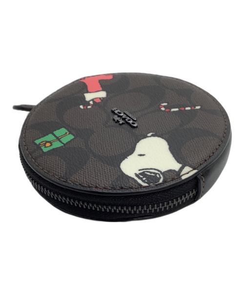 COACH（コーチ）COACH (コーチ) PEANUTS (ピーナッツ) コインケース シグネチャー ブラウンの古着・服飾アイテム