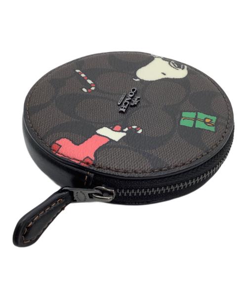 COACH（コーチ）COACH (コーチ) PEANUTS (ピーナッツ) コインケース シグネチャー ブラウンの古着・服飾アイテム