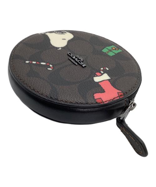 COACH（コーチ）COACH (コーチ) PEANUTS (ピーナッツ) コインケース シグネチャー ブラウンの古着・服飾アイテム
