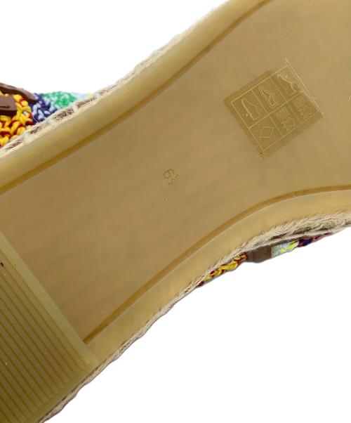 TORY BURCH（トリーバーチ）TORY BURCH (トリーバーチ) スリッポン　エスパドリーユ マルチカラー サイズ:6 1/2の古着・服飾アイテム