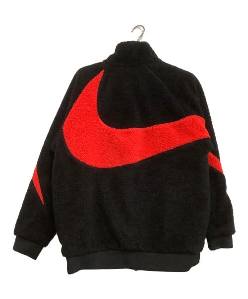 NIKE（ナイキ）NIKE (ナイキ) フリースジャケット　VM スウッシュ フルジップ ジャケット ブラック×レッド サイズ:XLの古着・服飾アイテム