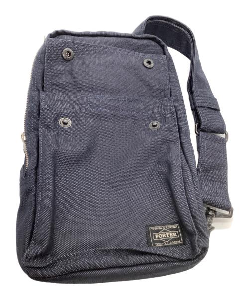 PORTER（ポーター）PORTER (ポーター) キャンバスショルダーバッグ　スモーキー ネイビーの古着・服飾アイテム