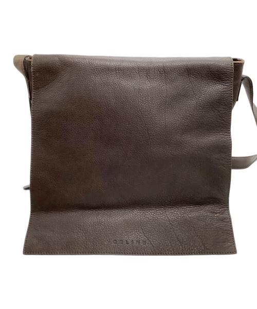 CELINE（セリーヌ）CELINE (セリーヌ) レザーメッセンジャーバッグ ブラウンの古着・服飾アイテム