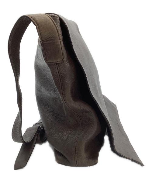 CELINE（セリーヌ）CELINE (セリーヌ) レザーメッセンジャーバッグ ブラウンの古着・服飾アイテム