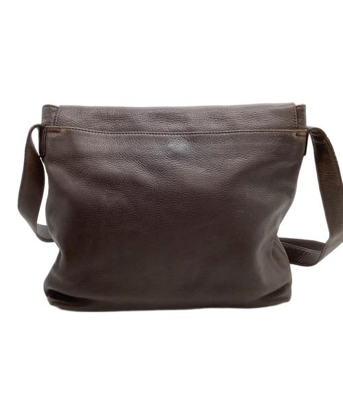CELINE（セリーヌ）CELINE (セリーヌ) レザーメッセンジャーバッグ ブラウンの古着・服飾アイテム