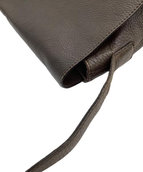 CELINE（セリーヌ）CELINE (セリーヌ) レザーメッセンジャーバッグ ブラウンの古着・服飾アイテム