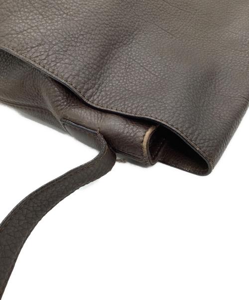 CELINE（セリーヌ）CELINE (セリーヌ) レザーメッセンジャーバッグ ブラウンの古着・服飾アイテム