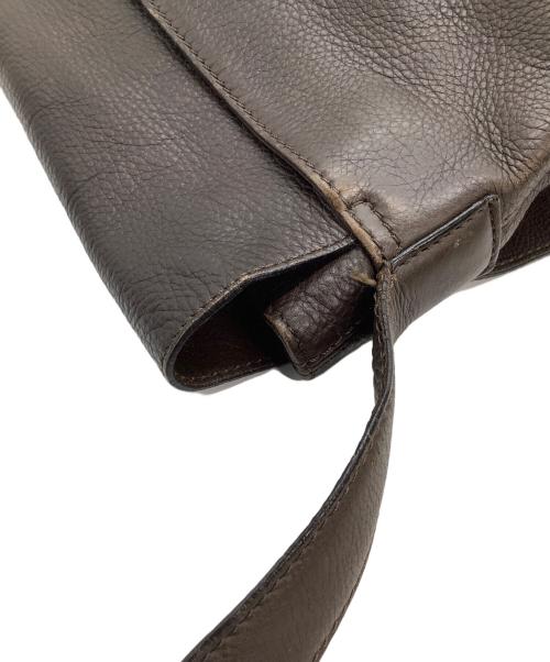 CELINE（セリーヌ）CELINE (セリーヌ) レザーメッセンジャーバッグ ブラウンの古着・服飾アイテム