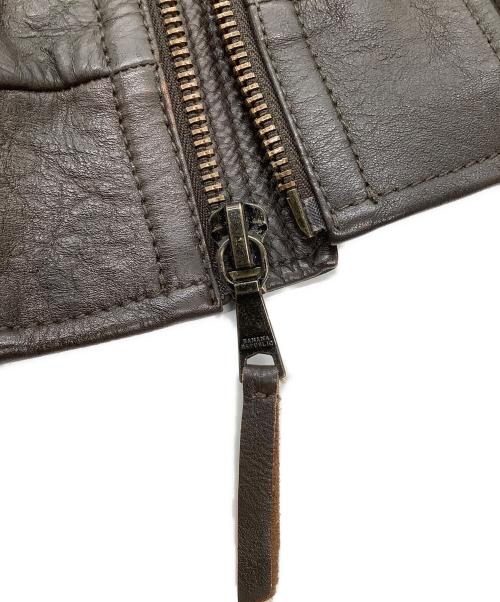 BANANA REPUBLIC（バナナリパブリック）BANANA REPUBLIC (バナナリパブリック) レザーフライトジャケット ブラウン サイズ:Mの古着・服飾アイテム