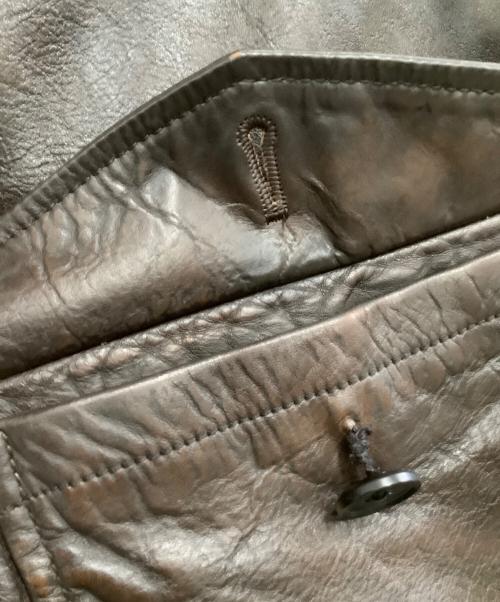 BANANA REPUBLIC（バナナリパブリック）BANANA REPUBLIC (バナナリパブリック) レザーフライトジャケット ブラウン サイズ:Mの古着・服飾アイテム