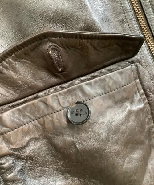 BANANA REPUBLIC（バナナリパブリック）BANANA REPUBLIC (バナナリパブリック) レザーフライトジャケット ブラウン サイズ:Mの古着・服飾アイテム