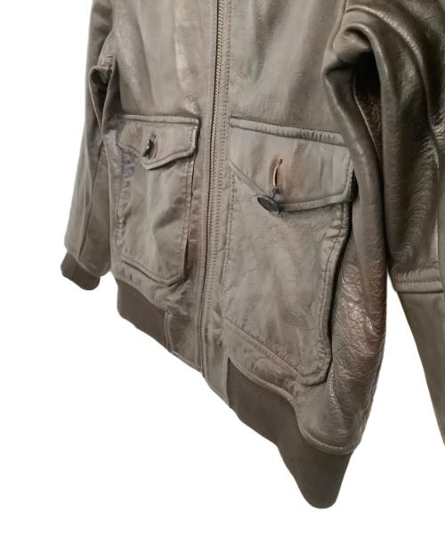 BANANA REPUBLIC（バナナリパブリック）BANANA REPUBLIC (バナナリパブリック) レザーフライトジャケット ブラウン サイズ:Mの古着・服飾アイテム