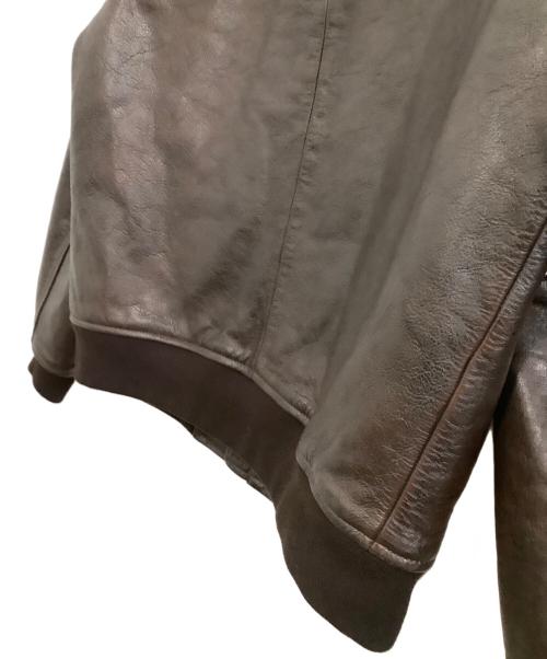 BANANA REPUBLIC（バナナリパブリック）BANANA REPUBLIC (バナナリパブリック) レザーフライトジャケット ブラウン サイズ:Mの古着・服飾アイテム