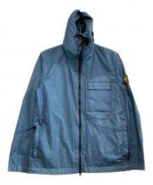 STONE ISLAND（ストーンアイランド）の古着「ジャケット　22SS　MEMBRANA 3L-TC ガーメントダイコーティングナイロンジップフーディ」｜ブルー