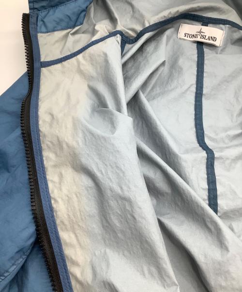 STONE ISLAND（ストーンアイランド）STONE ISLAND (ストーンアイランド) ジャケット　22SS　MEMBRANA 3L-TC ガーメントダイコーティングナイロンジップフーディ ブルー サイズ:Lの古着・服飾アイテム