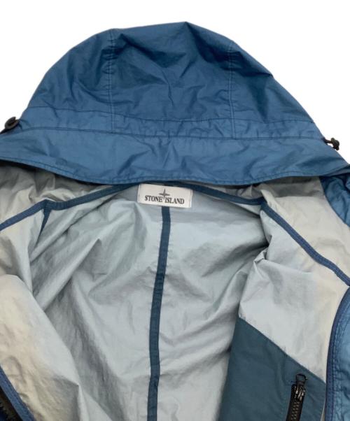 STONE ISLAND（ストーンアイランド）STONE ISLAND (ストーンアイランド) ジャケット　22SS　MEMBRANA 3L-TC ガーメントダイコーティングナイロンジップフーディ ブルー サイズ:Lの古着・服飾アイテム