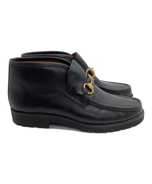 GUCCI（グッチ）GUCCI (グッチ) ホースビットチャッカブーツ ブラック サイズ:6 1/2の古着・服飾アイテム