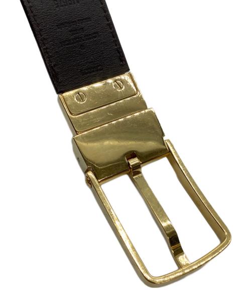 LOUIS VUITTON（ルイ ヴィトン）LOUIS VUITTON (ルイ ヴィトン) レザーベルト　ダミエ・アンフィニ　サンチュール・ボストン ブラウンの古着・服飾アイテム