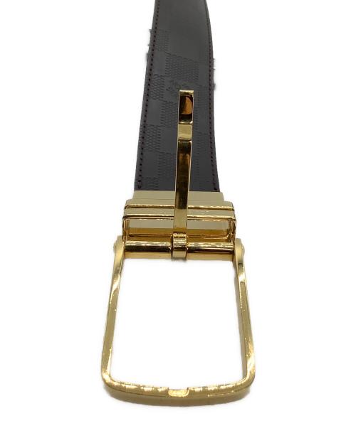 LOUIS VUITTON（ルイ ヴィトン）LOUIS VUITTON (ルイ ヴィトン) レザーベルト　ダミエ・アンフィニ　サンチュール・ボストン ブラウンの古着・服飾アイテム