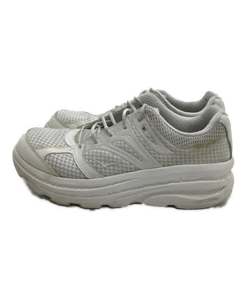 HOKAONEONE（ホカオネオネ）HOKAONEONE (ホカオネオネ) Engineered Garments (エンジニアド ガーメンツ) ローカットスニーカー BONDI B ホワイト サイズ:26.5の古着・服飾アイテム
