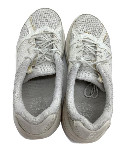 HOKAONEONE（ホカオネオネ）HOKAONEONE (ホカオネオネ) Engineered Garments (エンジニアド ガーメンツ) ローカットスニーカー BONDI B ホワイト サイズ:26.5の古着・服飾アイテム