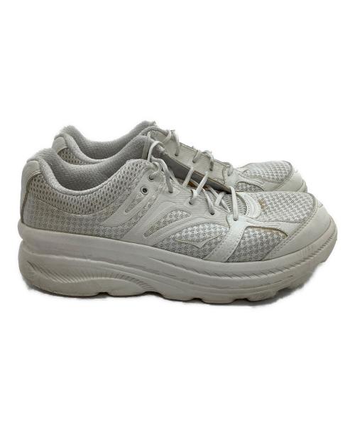 HOKAONEONE（ホカオネオネ）HOKAONEONE (ホカオネオネ) Engineered Garments (エンジニアド ガーメンツ) ローカットスニーカー BONDI B ホワイト サイズ:26.5の古着・服飾アイテム