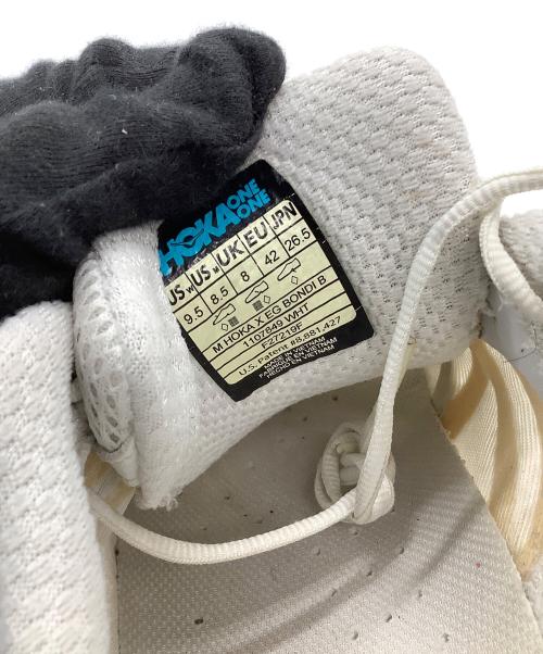 HOKAONEONE（ホカオネオネ）HOKAONEONE (ホカオネオネ) Engineered Garments (エンジニアド ガーメンツ) ローカットスニーカー BONDI B ホワイト サイズ:26.5の古着・服飾アイテム