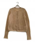 Paloma Woolパロマウール）の古着「厚手カーディガン　AVEC PLAISIR」｜ベージュ