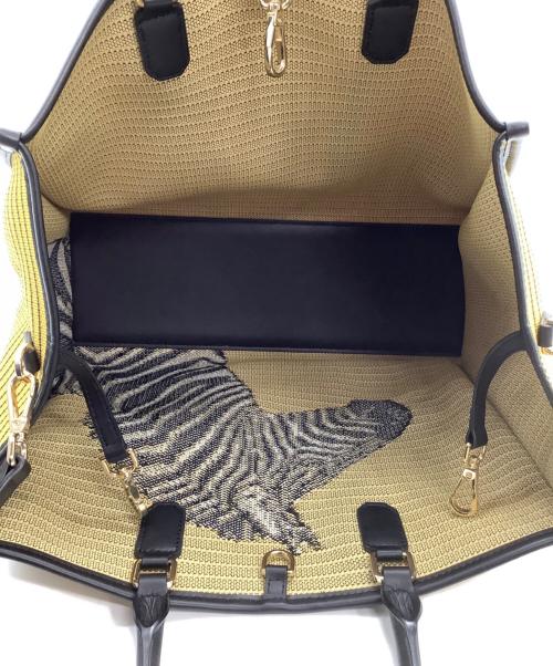 my best bags（マイベストバッグ）my best bags (マイベストバッグ) 2WAYバッグ ゼブラ柄 イエロー×ブラックの古着・服飾アイテム