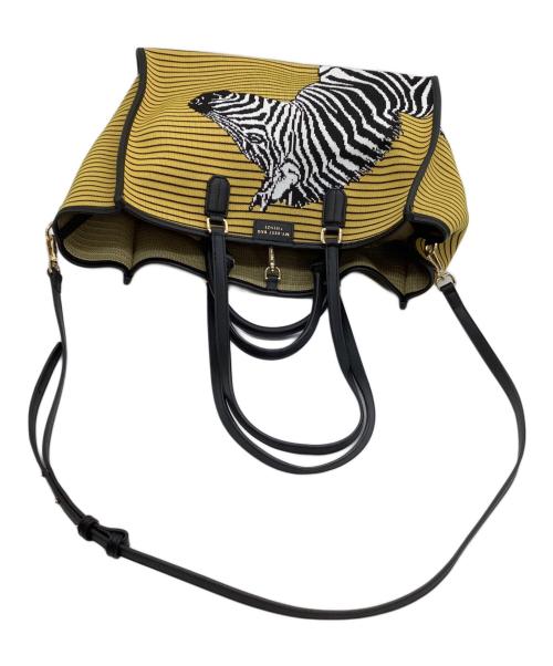 my best bags（マイベストバッグ）my best bags (マイベストバッグ) 2WAYバッグ ゼブラ柄 イエロー×ブラックの古着・服飾アイテム