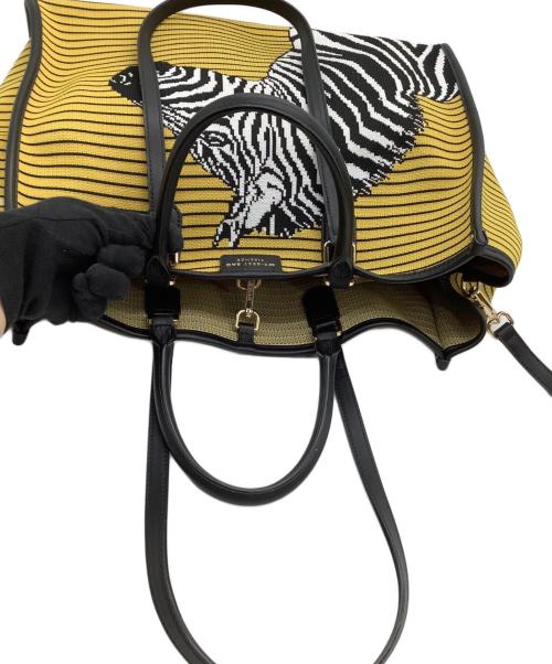my best bags（マイベストバッグ）my best bags (マイベストバッグ) 2WAYバッグ ゼブラ柄 イエロー×ブラックの古着・服飾アイテム