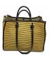 my best bags (マイベストバッグ) 2WAYバッグ ゼブラ柄 イエロー×ブラック：12000円