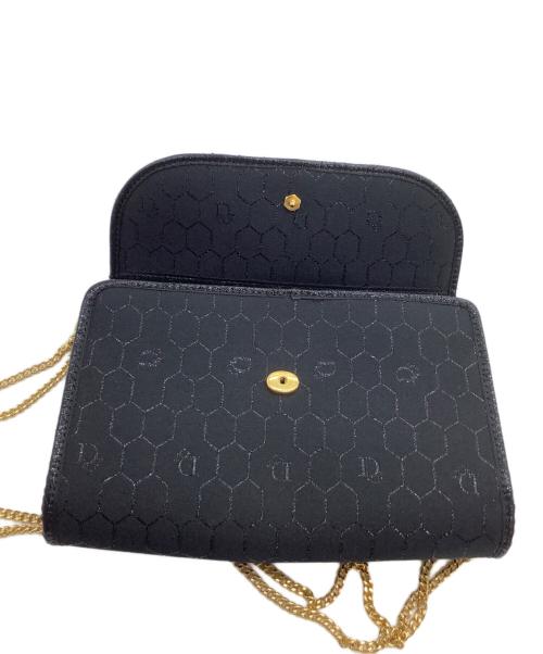 Christian Dior（クリスチャン ディオール）Christian Dior (クリスチャン ディオール) チェーンショルダーバッグ　ハニカム柄 ブラックの古着・服飾アイテム