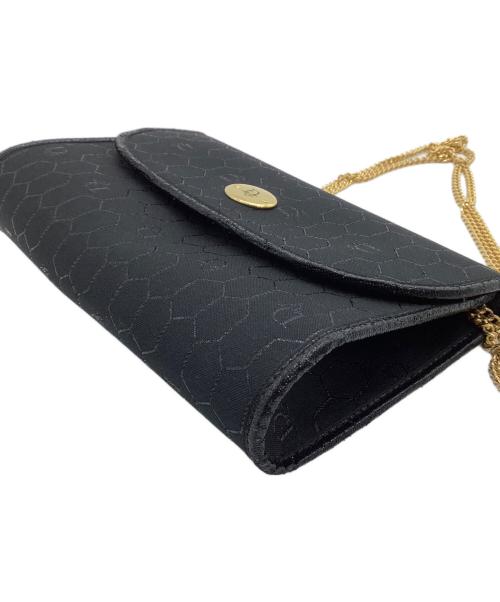Christian Dior（クリスチャン ディオール）Christian Dior (クリスチャン ディオール) チェーンショルダーバッグ　ハニカム柄 ブラックの古着・服飾アイテム
