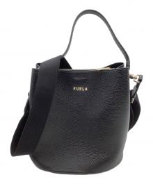 FURLA（フルラ）の古着「バケツ型ショルダーバッグ Danae バケットバッグ S」｜ブラック