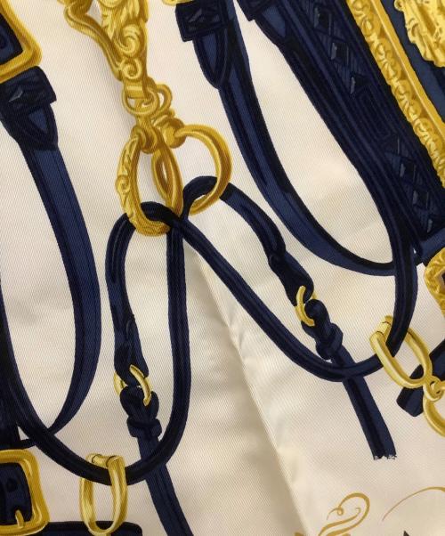HERMES（エルメス）HERMES (エルメス) シルクスカーフ カレ90 BRIDES de GALA ネイビーの古着・服飾アイテム