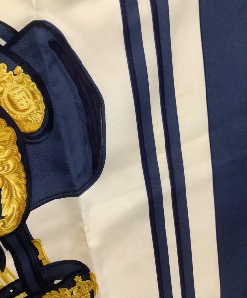 HERMES（エルメス）HERMES (エルメス) シルクスカーフ カレ90 BRIDES de GALA ネイビーの古着・服飾アイテム
