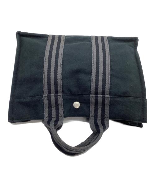 HERMES（エルメス）HERMES (エルメス) トートバッグ ブラック×グレーの古着・服飾アイテム