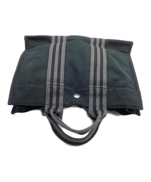 HERMES（エルメス）HERMES (エルメス) トートバッグ ブラック×グレーの古着・服飾アイテム