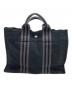 HERMES (エルメス) トートバッグ ブラック×グレー：10000円