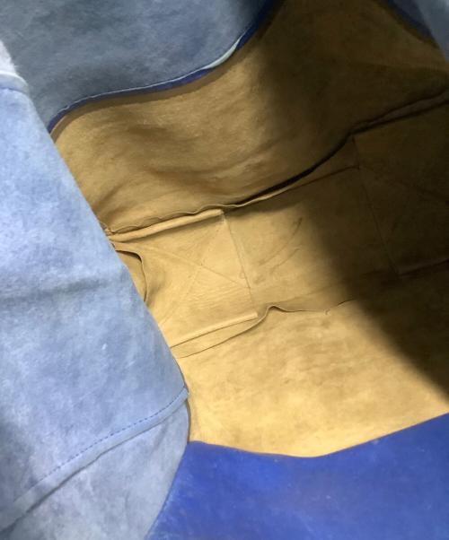 CELINE（セリーヌ）CELINE (セリーヌ) トートバッグ ホリゾンタルカバ ブルー×ブラウンの古着・服飾アイテム