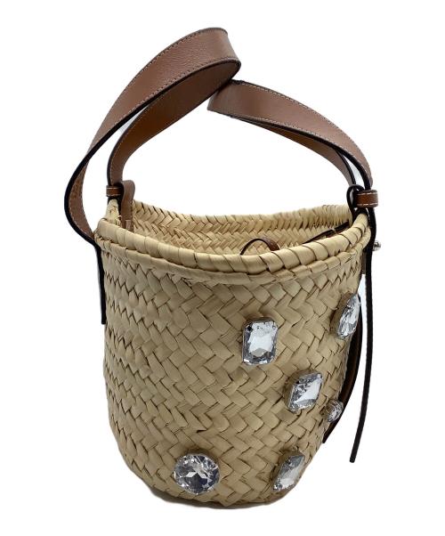 LOEWE（ロエベ）LOEWE (ロエベ) BUCKET BAG ブラウン×ベージュの古着・服飾アイテム