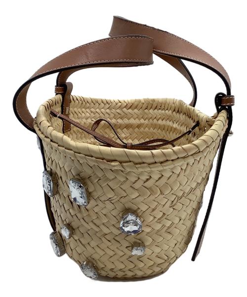 LOEWE（ロエベ）LOEWE (ロエベ) BUCKET BAG ブラウン×ベージュの古着・服飾アイテム