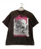 stussyステューシー）の古着「半袖Tシャツ IT'S JUST A FRIENDLY GAME OF FOOTBALL」｜ブラック