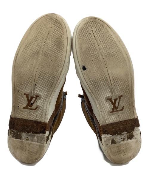 LOUIS VUITTON（ルイ ヴィトン）LOUIS VUITTON (ルイ ヴィトン) ハイカットスニーカー ブラウン×ホワイト サイズ:25.5の古着・服飾アイテム